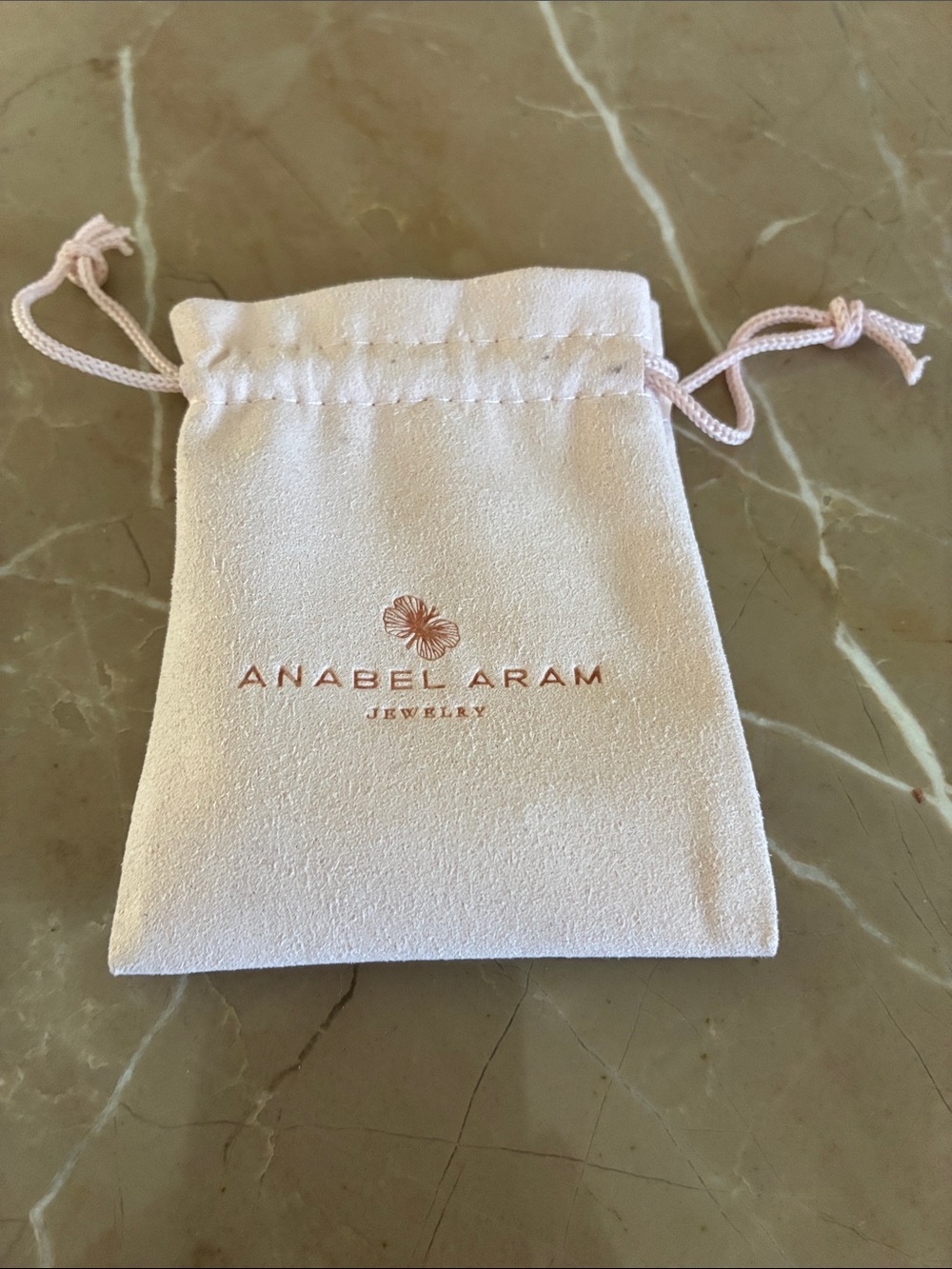 Anabel Aram butterfly rose quartz drop earrings. 18 karat gold plated. - Picture 1 of 6